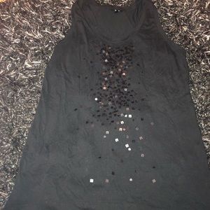 Adorable black Mossimo confetti sparkle tank szXL